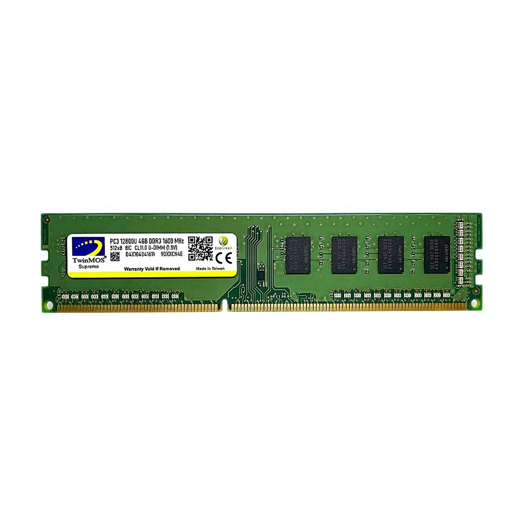 TwinMOS MDD34GB1600D, 4GB, DDR3, 1600MHz, 1.5V Desktop Ram