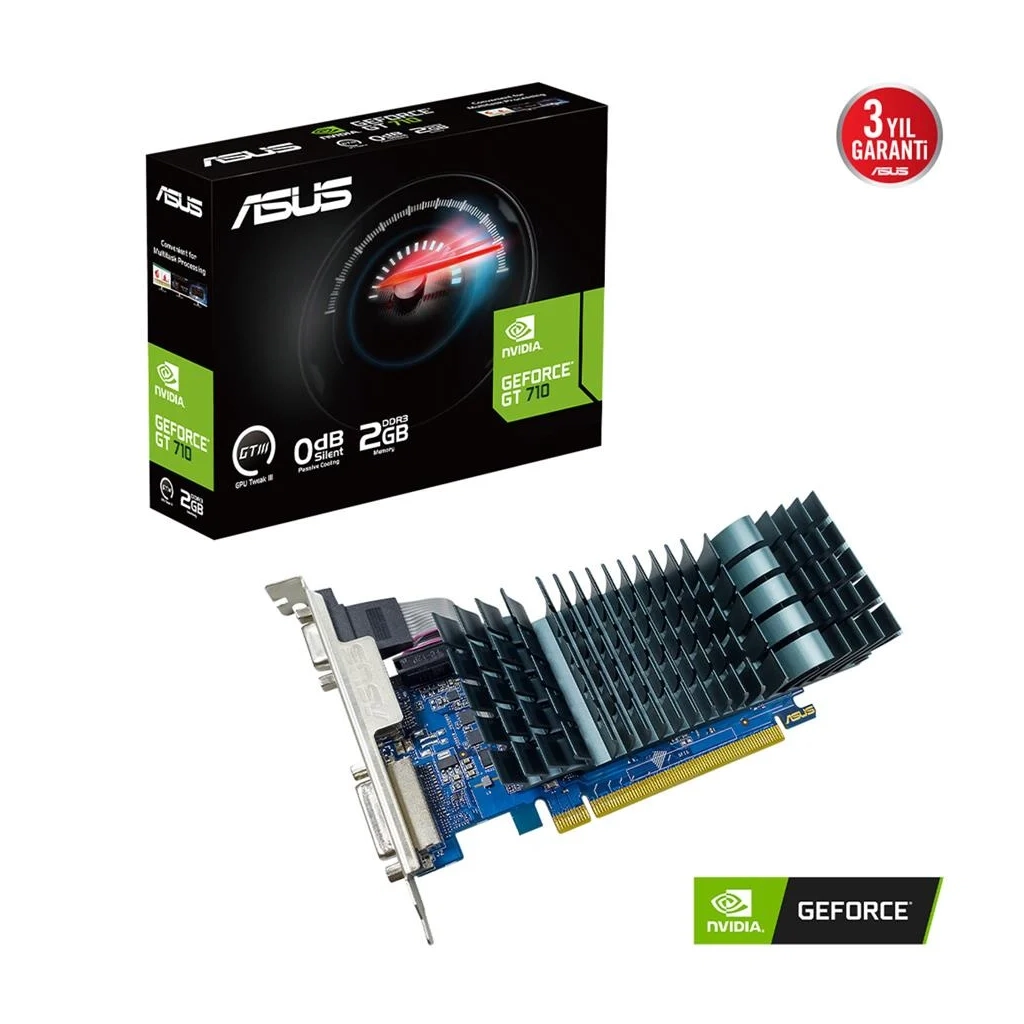 ASUS GT710-SL-2GD3-BRK-EVO 2Gb DDR3 64Bit  1xD-SUB 1xHDMI 1xDVI