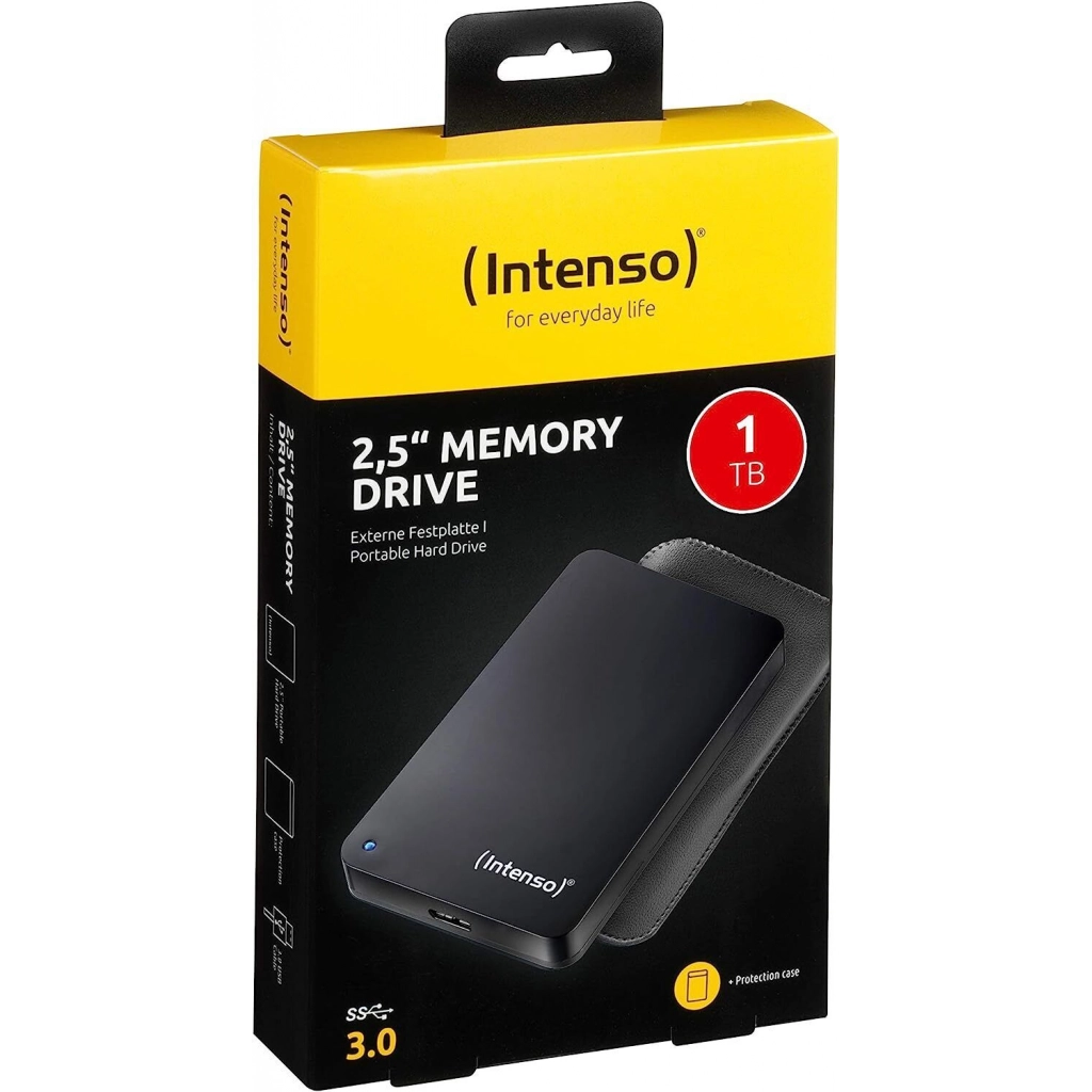 INTENSO 6023560, 1TB, 2.5", USB3.0, Taşınabilir, Harici HDD, Siyah