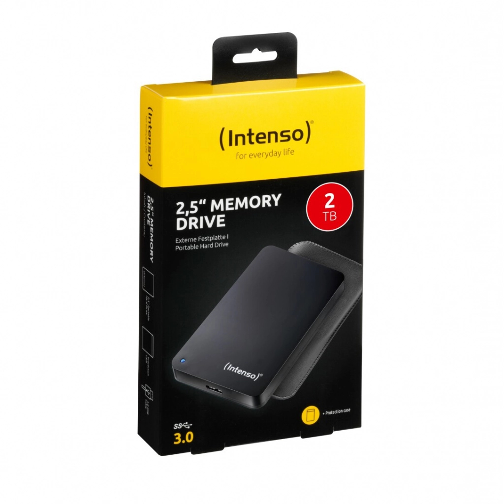 INTENSO 6023580, 2TB, 2.5", USB3.0, Taşınabilir, Harici HDD, Siyah