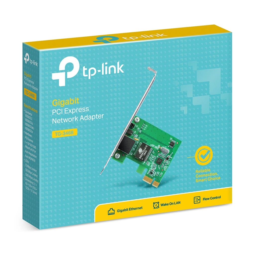 TP-LINK TG-3468, GigaBit, PCI-Express, Ethernet Kartı