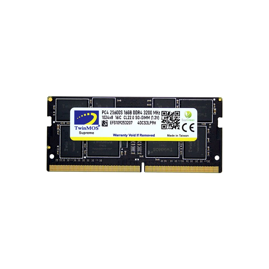TwinMOS MDD416GB3200N, 16GB, DDR4, 3200MHz, 1.2V Notebook Ram