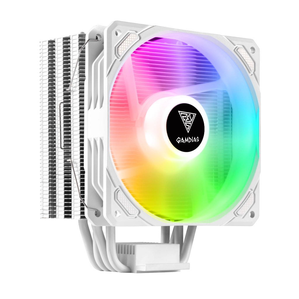 GAMDIAS BOREAS E1-410 WH, White Edition,  120mm, CPU Kule Tipi Hava Soğutma (AMD AM4-AM5 ve INTEL Tüm işlemciler ile uyumlu)