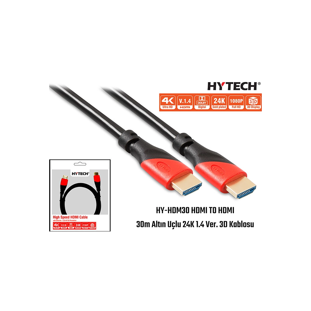 HYTECH HY-HDM30, Full HD, HDMI v1,40, Kablo 30mt 