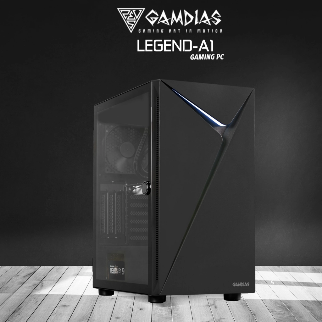 GAMDIAS LEGEND-A1, i5-12400F, 16Gb Ram, 500Gb NVMe SSD, 4Gb GDDR5 R9 370 Ekran Kartı, 500W Kasa, Free Dos GAMING PC