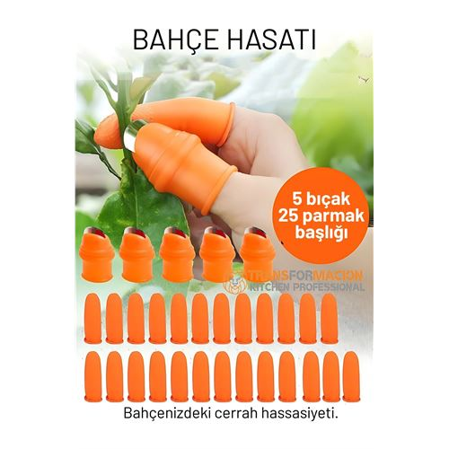 30 Parça Premium Pratik Bahçe Hasat Seti: Paslanmaz Çelik Başparmak Kesici Parmak Koruyucu 
