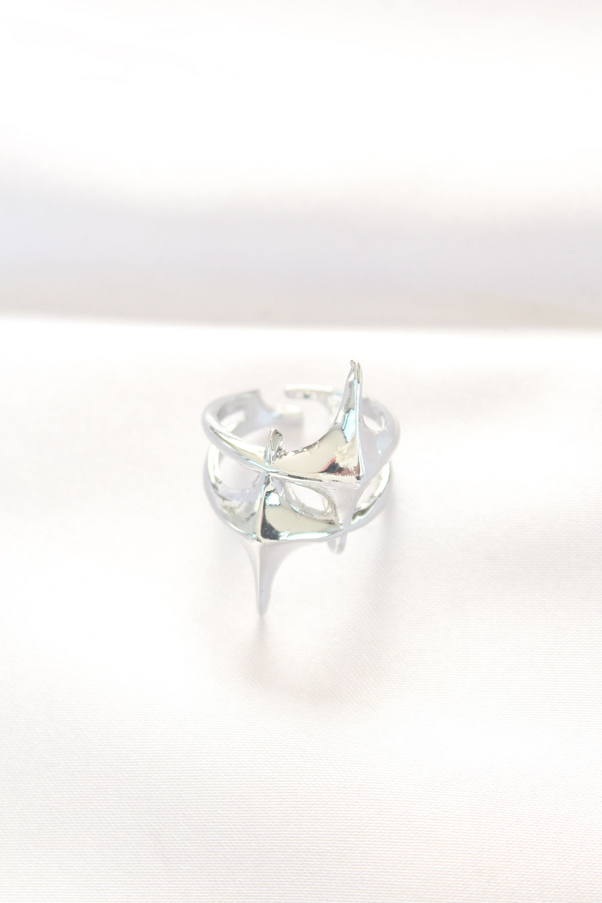 Yıldız Model Silver Renk Ayarlanabilir Yüzük 5886