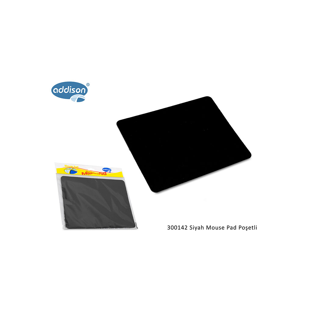ADDISON 300142 177x217x2mm Lüx Big MOUSE PAD  (Siyah)(1923)