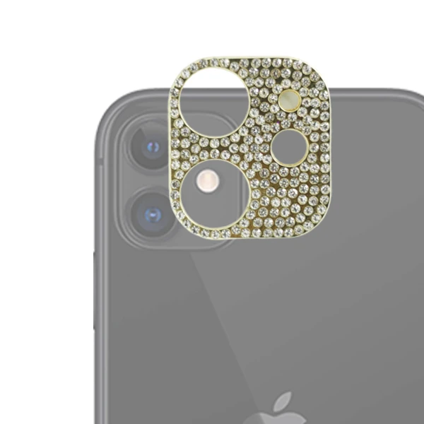 ALLY İPhone 11 Kamera Koruyucu Lens Diamond Taş İşlemeli-(1903)