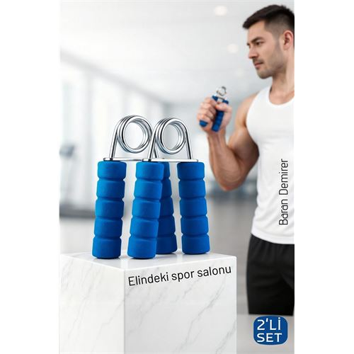 Profesyonel Çelik Yaylı El ve Bilek Egzersiz Aleti - 2'li El Yayı Kondisyon Seti 