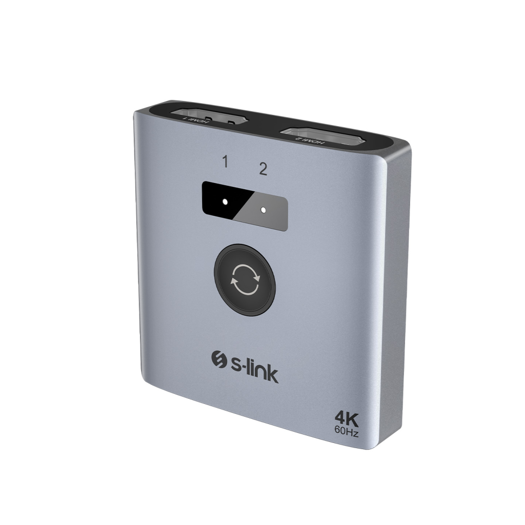 S-LINK SL-LU602 2xHDMI 4K 60Hz Monitör Çoklayıcı (1PC-2Monitör veya 2PC- 1Monitör) Çift Yönlü Switch(1923) 2