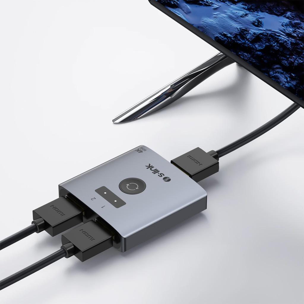 S-LINK SL-LU602 2xHDMI 4K 60Hz Monitör Çoklayıcı (1PC-2Monitör veya 2PC- 1Monitör) Çift Yönlü Switch(1923) 3