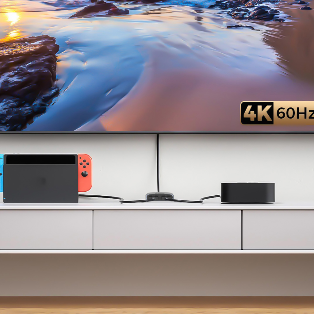S-LINK SL-LU602 2xHDMI 4K 60Hz Monitör Çoklayıcı (1PC-2Monitör veya 2PC- 1Monitör) Çift Yönlü Switch(1923) 4