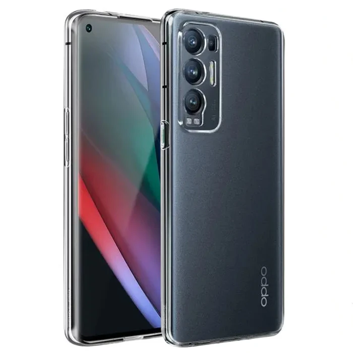 Ally OPPO Find X3 NEO Kılıf Kamera Korumalı Ultra İnce Şeffaf Silikon Kılıf-(1903)