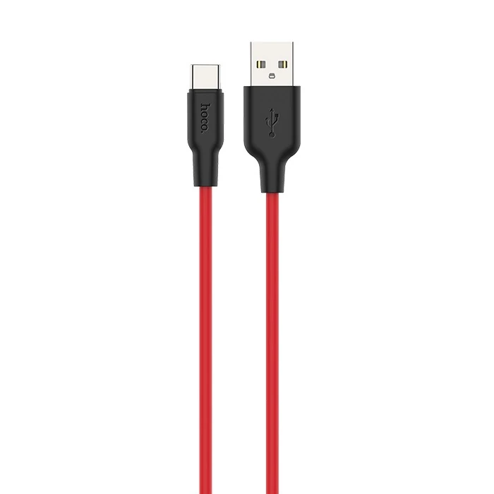 HOCO X21 Plus USB to Type-C 3A Silikon Hızlı Şarj ve Data Kablosu-(1903)