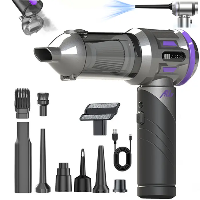 ALLY Powerjet Pro 20000pa Güçlü Portatif 3 Kademeli Tasinabilir Vakumlu Kablosuz Üflemeli Mini Araç Süpürgesi-(1903)