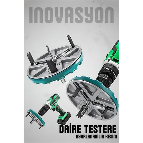 Ayarlanabilir Daire Testere Ucu 45–130 mm | Profesyonel Delme Aparatı  