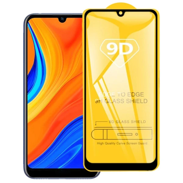 ALLY Huawei Y6s (2019) 9D Full Glue Tempered Cam Ekran Koruyucu-(1903)