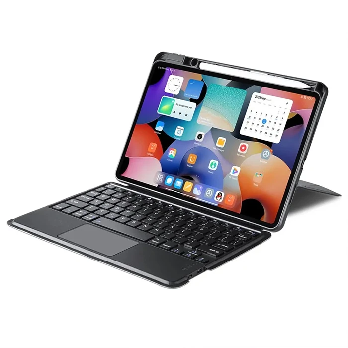 DUX DUCIS Xiaomi Pad 6/6 Pro Ayrılabilir Bluetooth Klavye Touchpad PU Deri Kılıf-(1903)