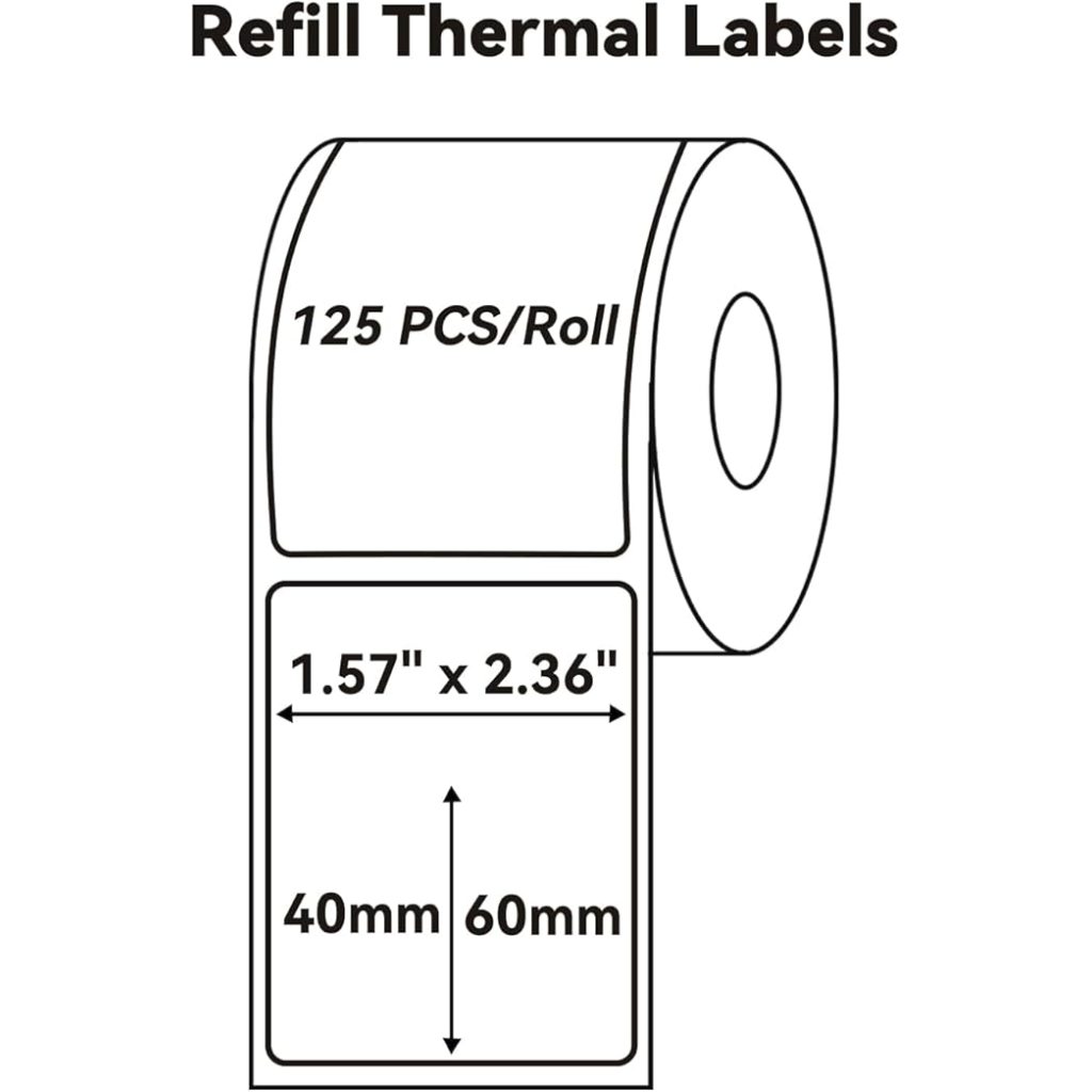 NIIMBOT T40 Etiket 40mm x 60mm 125 adet Şeffaf  (B1B21SB3S)(1923) 2