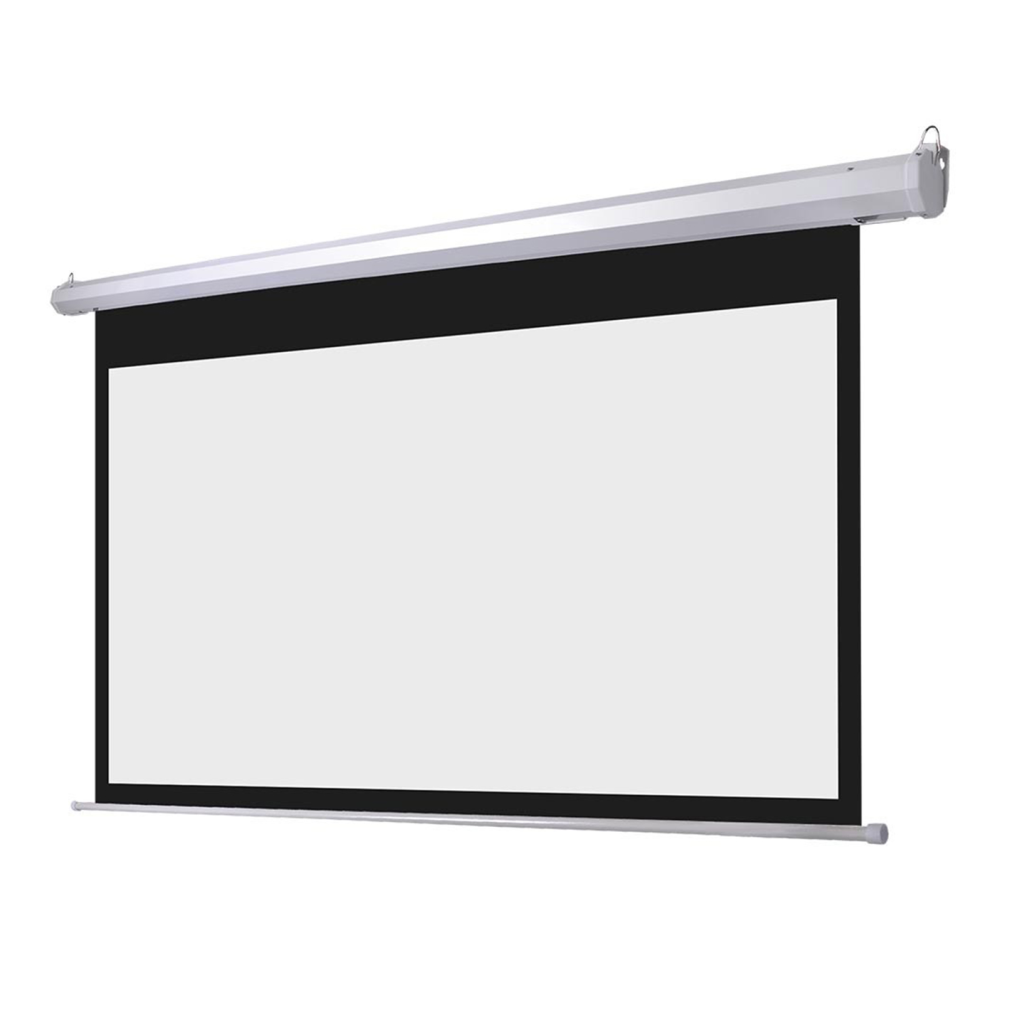 Everest EPP-180 180x180 MOTORLU PROJEKSİYON PERDESİ Uzaktan Kumandalı Arkası Siyah Fonlu Duvar ve Tavana Asılabilir(1923)