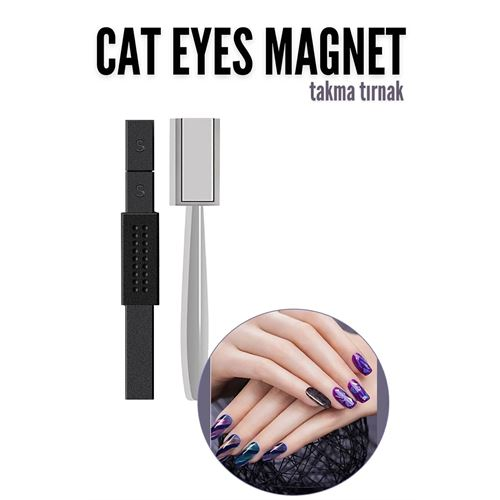 Cat Eyes Tırnak Mıknatısı – 3D Efektli Manyetik Takma Tırnak Sanatı İçin Profesyonel Set 