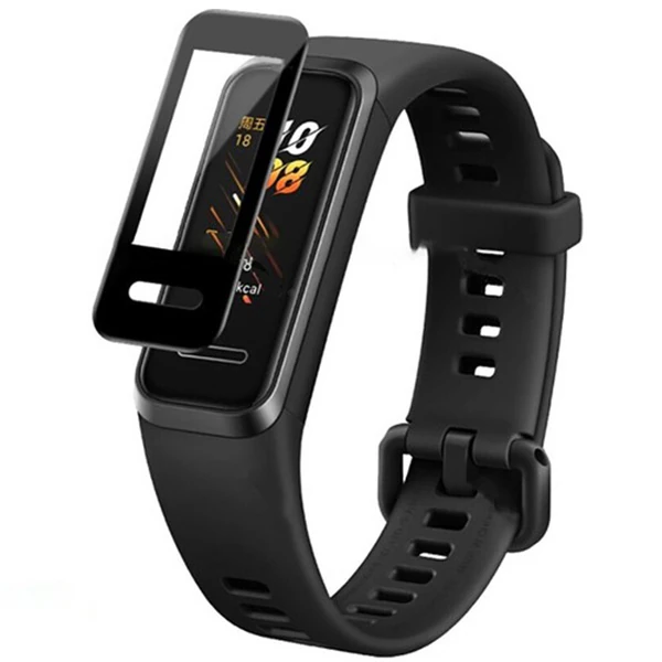 Huawei Band 4 Pro/ 3 Pro 3D kavisli PC+PMMA Ekran Koruyucu-(1903)