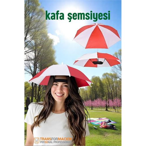 HSNET Kafa Şemsiyesi Güneş Koruma Şemsiyesi Relax Eller Serbest 4 Mevsim Kafa Şemsiyesi 