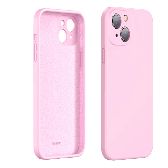 Baseus Liquid iPhone 13 6.1 Kılıf Kamera Korumalı İçi Kadife Silikon Kılıf-(1903)