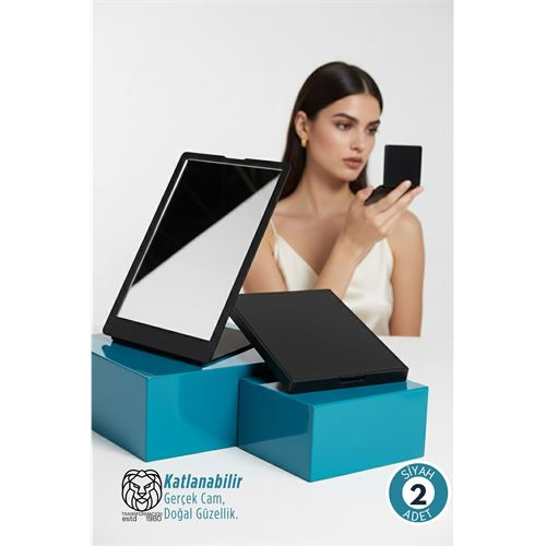 Katlanabilir İkili Cep Aynası Seti – Ultra Net Cam &amp; Ergonomik Kompakt Tasarım 
