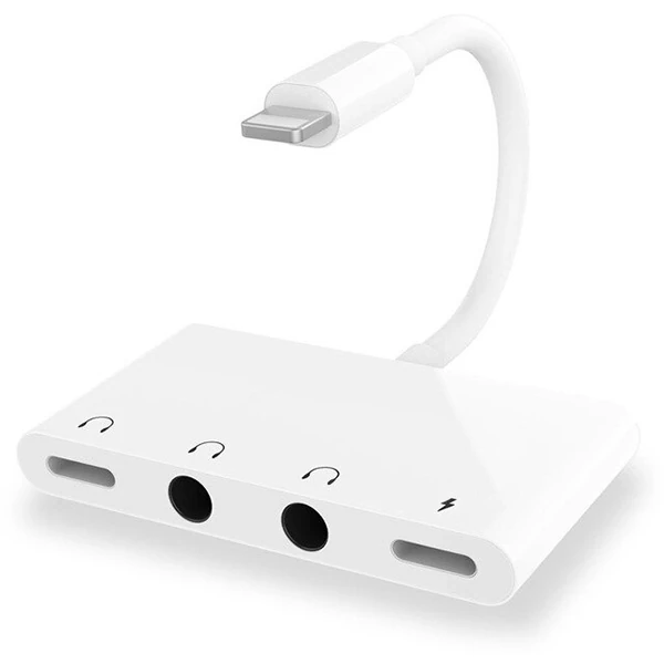 ALLY İPhone 14-13-12-11 4in1 Otg Ses Adaptörü Çift DC 3.5MM Jack-(1903)