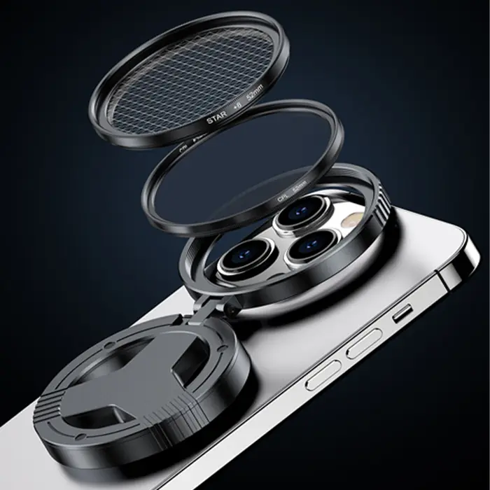 Ally MagSafe Uyumlu Manyetik 52mm CPL Polarize Telefon Kamera Lens Filtresi (Yansıma Önleyici)-(1903)