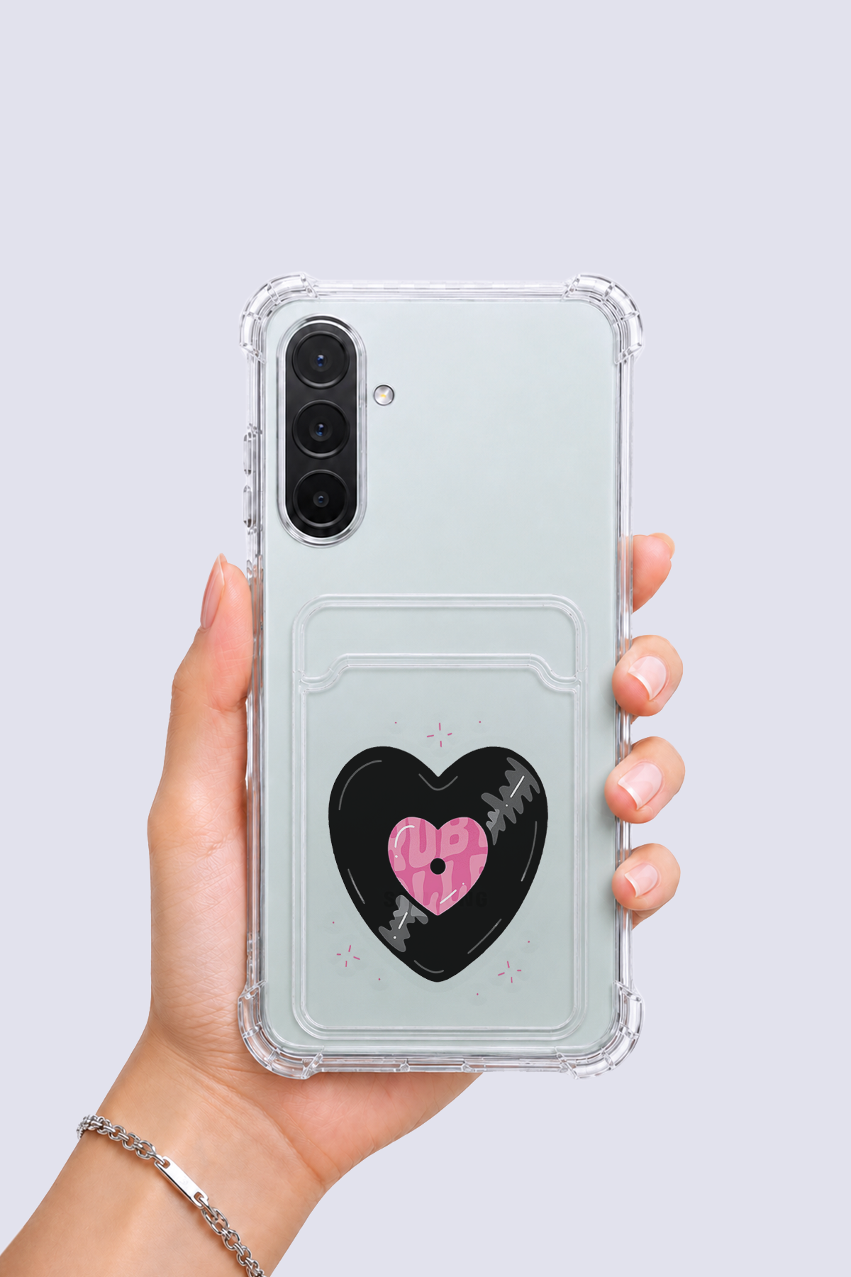 Samsung Galaxy A36 Kartlıklı Vinly Desenli Kılıf