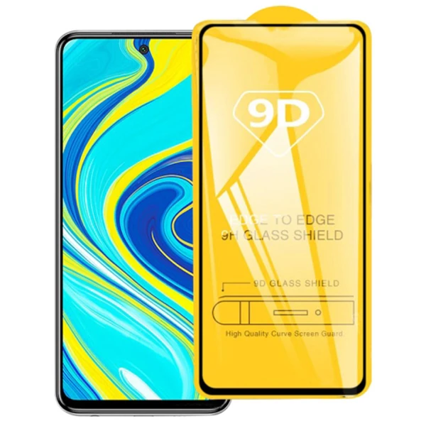 ALLY Xiaomi Redmi Note 9 9D Full Glue Tempered Cam Ekran Koruyucu-(1903)