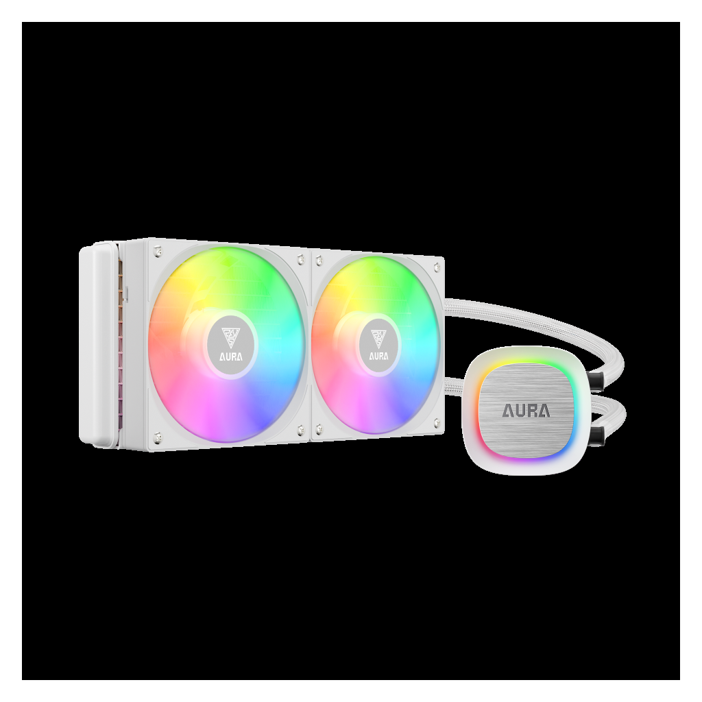 GAMDIAS AURA GL240 V2 WH White Edition 240mm RGB 2 FanlıCPU Sıvı Soğutma(1923)