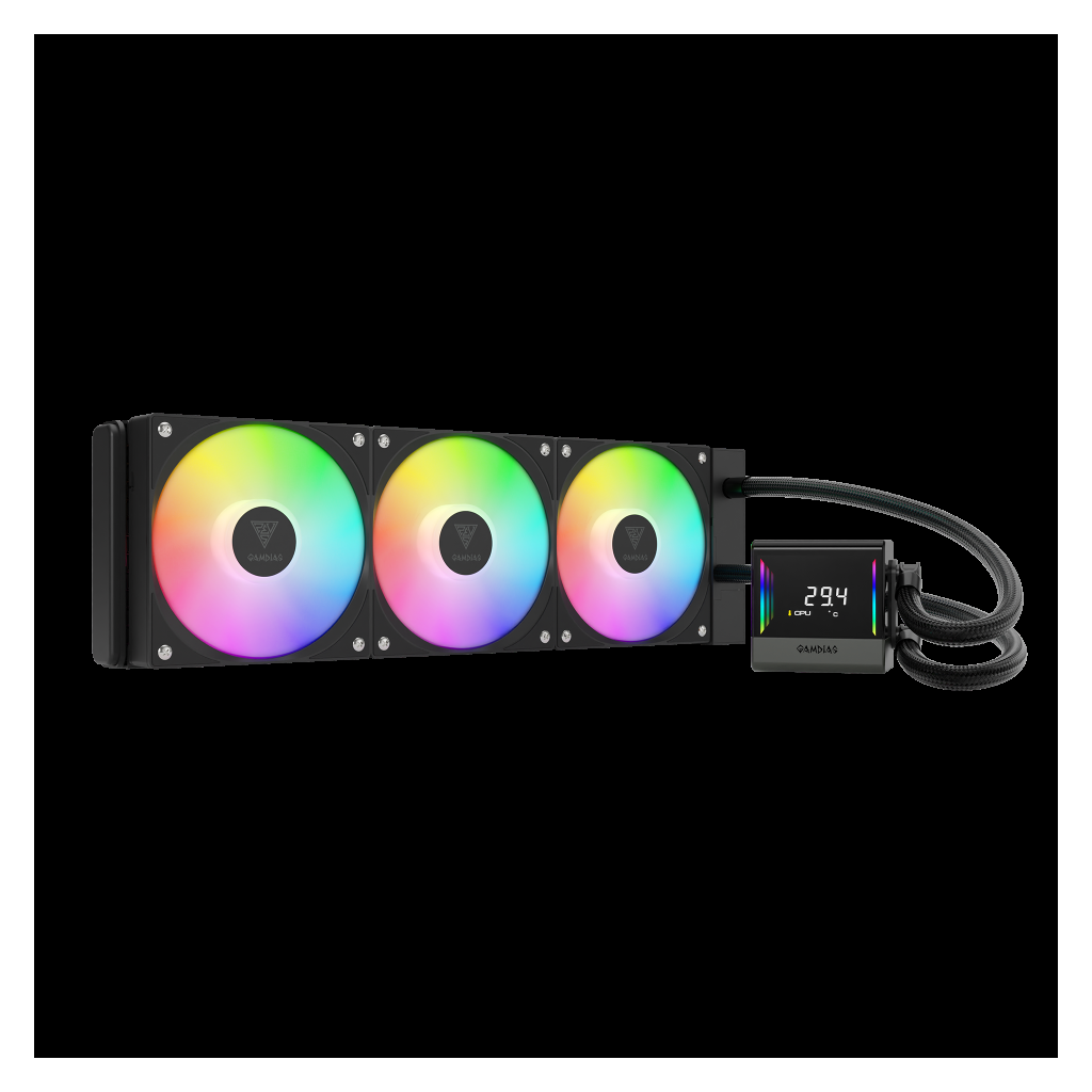 GAMDIAS CHIONE E4-360 360mm ARGB 3 Fanlı Dijital Ekran CPU Sıvı Soğutma(1923)