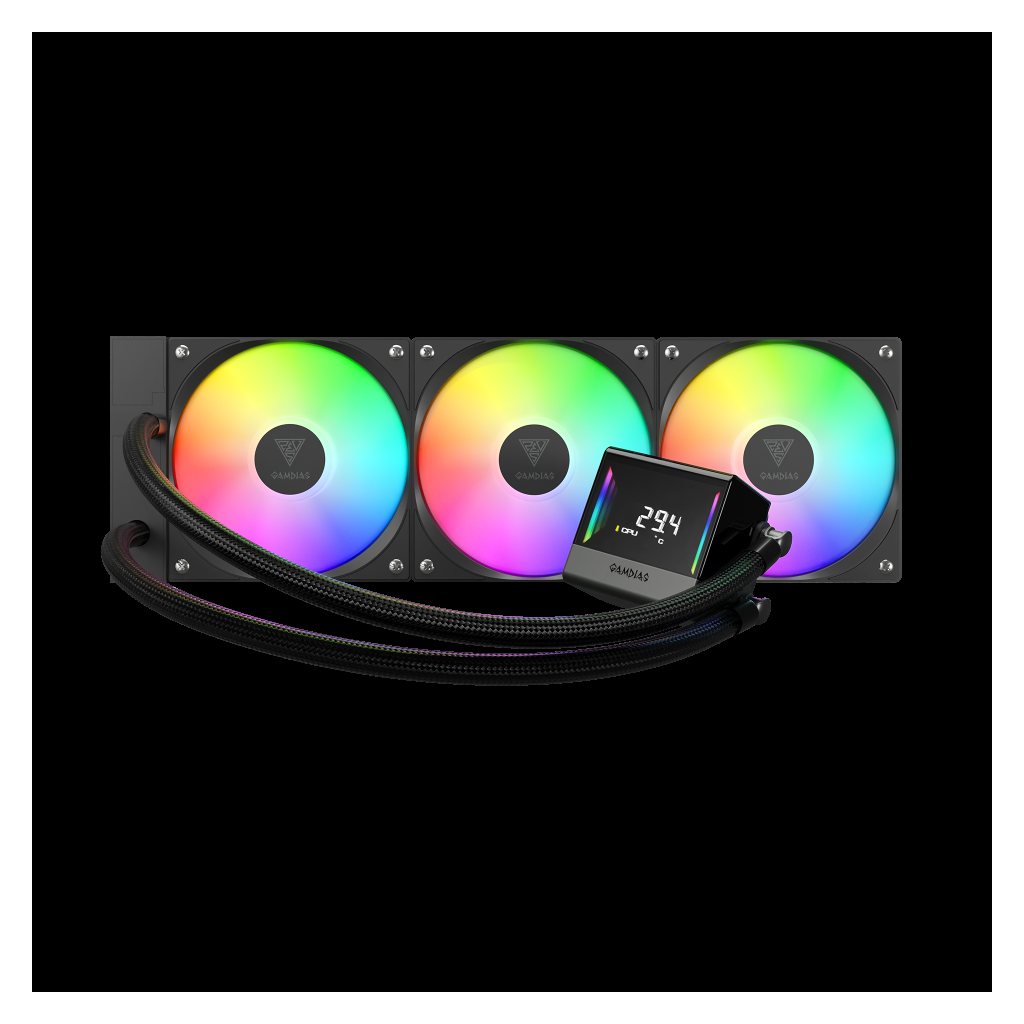 GAMDIAS CHIONE E4-360 360mm ARGB 3 Fanlı Dijital Ekran CPU Sıvı Soğutma(1923) 3