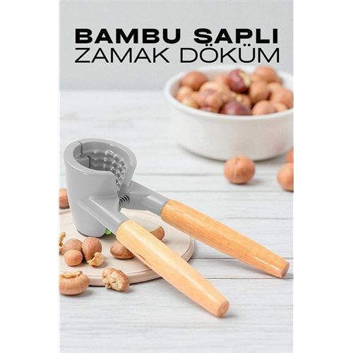 HSNET Fındık ve Ceviz Kırıcı - Bambu Saplı Döküm Ceviz Fındık Kıracağı 