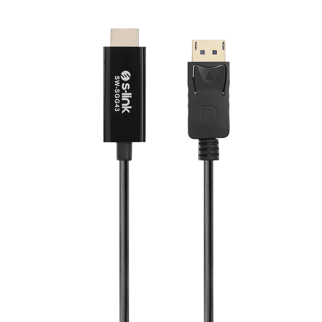 S-LINK SW-SGG43, Display Port (DP) To HDMI Çevirici 1,8metre Kablo(1923)