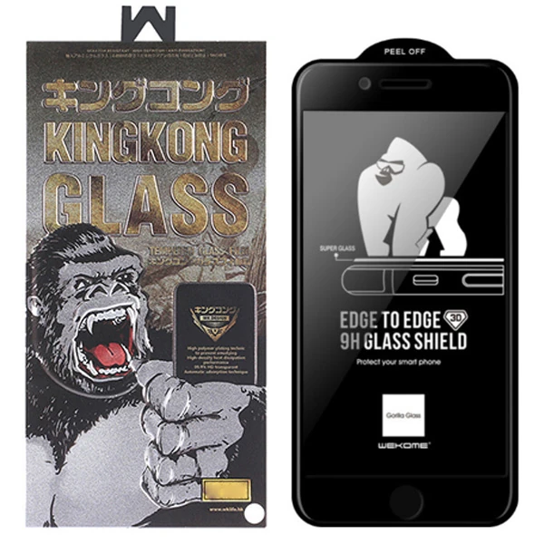 WK İPhone 8-7-Plus Kingkong Curved Tempered Cam Ekran Koruyucu-(1903)