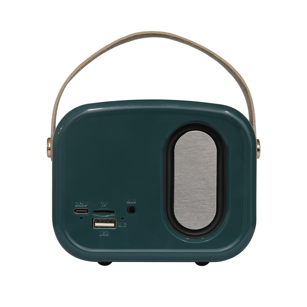 MIKADO MD-24BT Echoes Yeşil 3W Taşınabilir USB/TF Kart/Bluetooth 800mAh Klasik Retro Müzik Kutusu(1923) 4