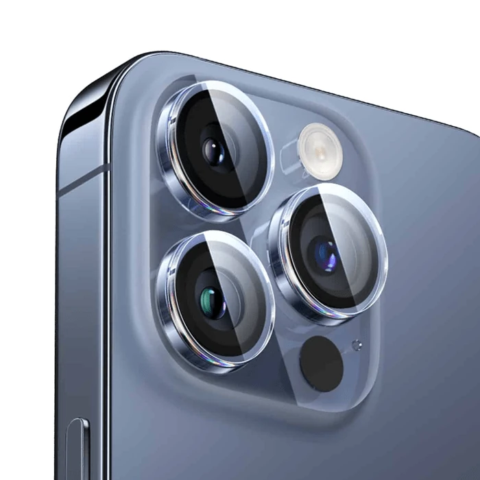 Baseus iPhone 15 Pro/15 Pro Max için Corning Serisi HD Cam Kamera Koruyucu-(1903)