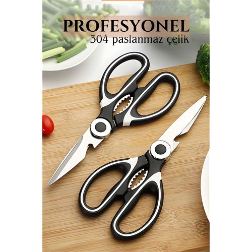 HSNET Tavuk Makası Profesyonel 304 Çelik Mutfak Makası 