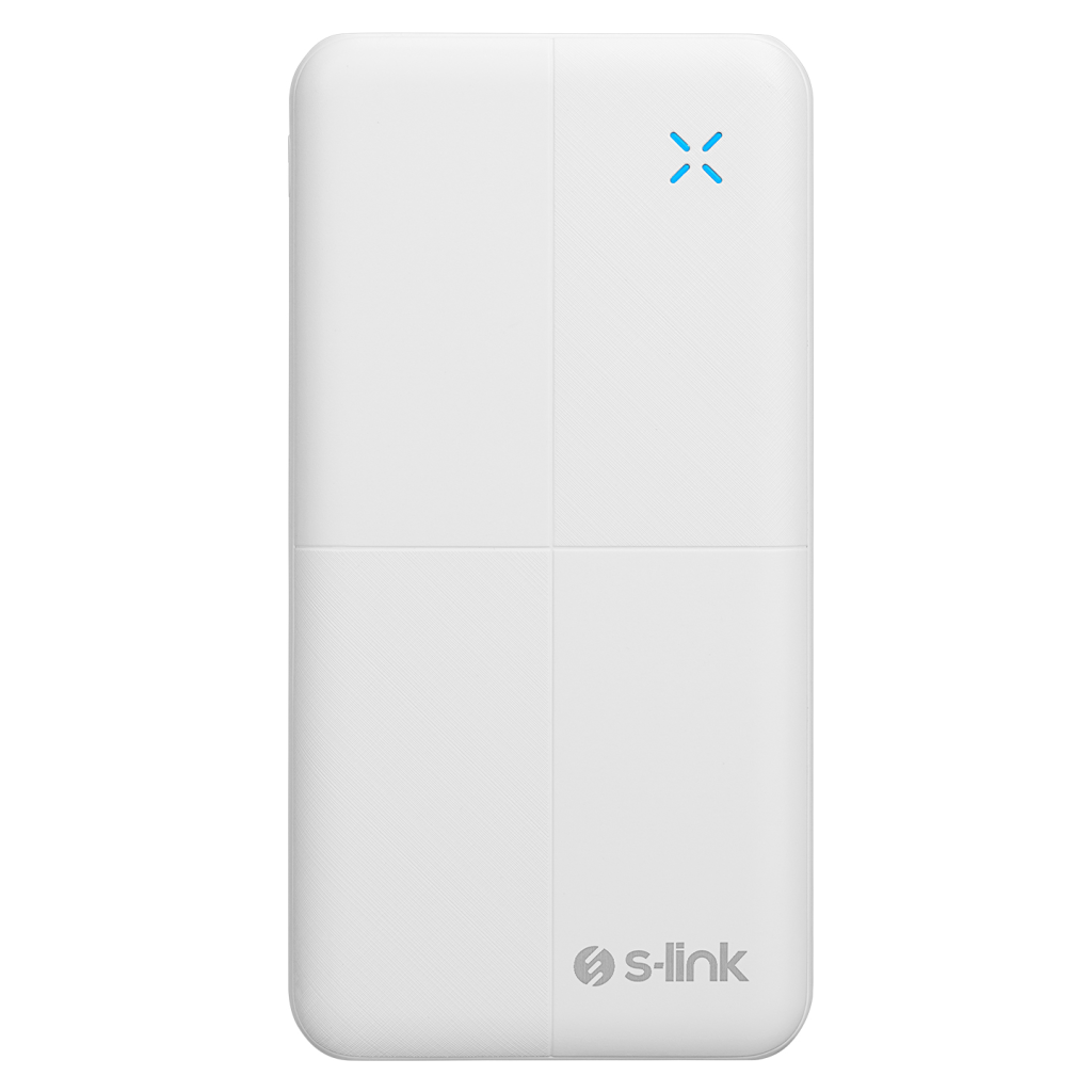 S-LINK IP-G12N Beyaz 10.000mAh 2xUSB 1xMicro USB 1xType-C 4 LED Göstergeli PowerBank(1923)