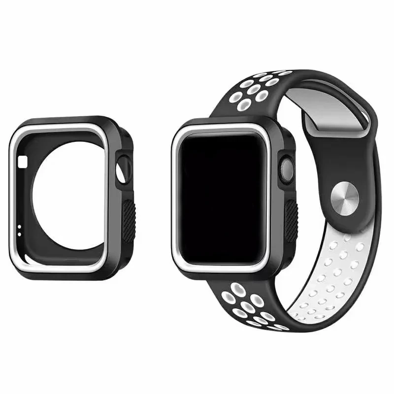 Ally Apple Watch İçin 42mm 2,3 Nike Style Çift Renk Silikon Kılıf-(1903)