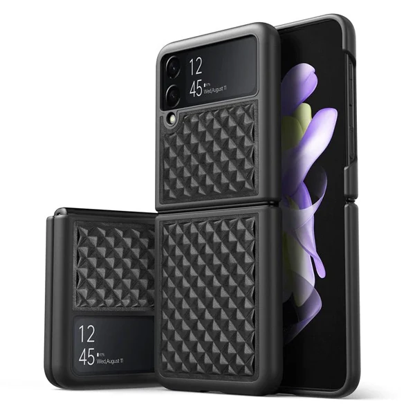 Dux Ducis Venice Series Samsung Galaxy Z Flip3 5G için Premium Deri Kılıf-(1903)