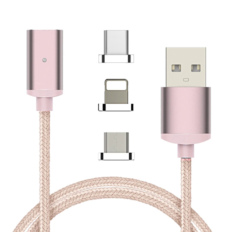 İphone Type-C, Android 3  Başlık Manyetik Şarj Usb Kablosu-(1903)