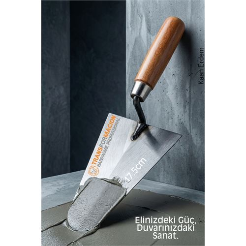 Çelik Sıvacı Malası 17.5 cm - Ultra Dayanıklı Ergonomik Saplı Premium Mala 