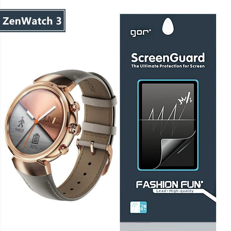 Asus Zenwatch 3 Şeffaf Parlak Ekran Koruyucu (2adet)-(1903)