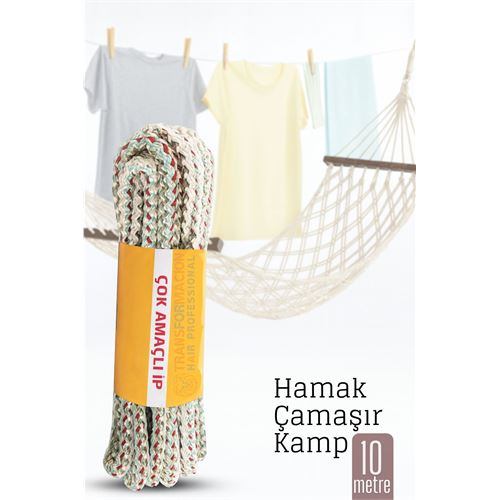 Hamak İpi - Çok Amaçlı Kalın İp - Çamaşır İpi 10 Metre 